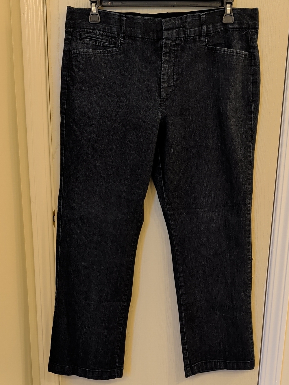 JM Collection Dark Wash Straight Leg Stretch Jeans Size 16 Short